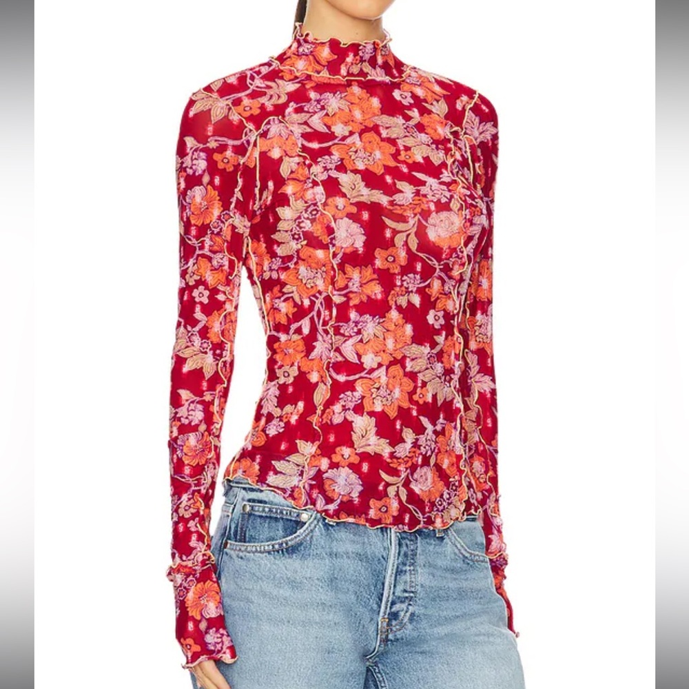 Free People Mesh Top
